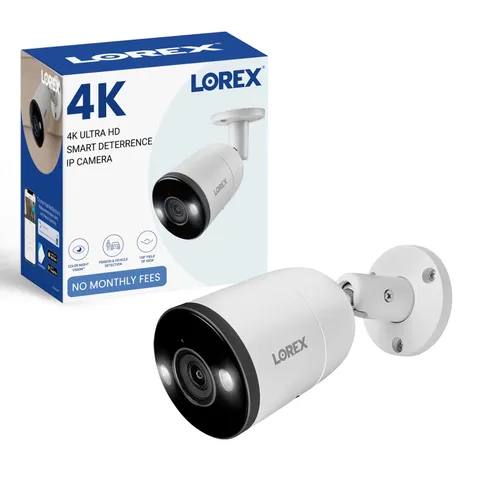 Lorex Outdoor 4K IP Add-On Metal Bullet Security Camera | NVR Add-On | Smart ...