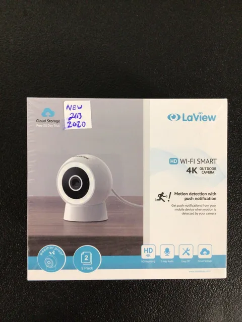 LaView Wi-Fi Smart Security Cameras 2 pack-  8MP, Waterproof, Outdoor