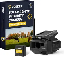 V150 Farm Pack 4G LTE Solar Security Camera, Wireless Outdoor Surveillance for F