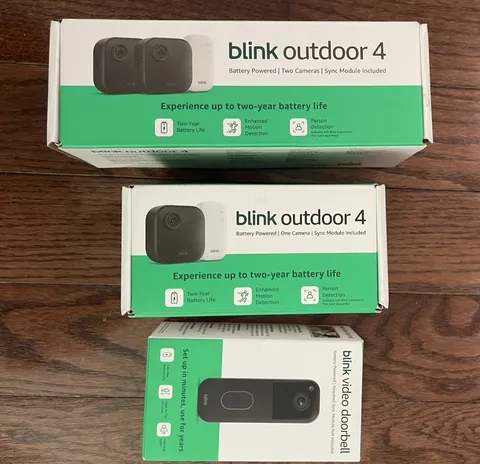 Blink Outdoor 4 included – 3 camera system and Blink Video Doorbell