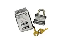Master Lock Commercial Padlock Keyed Medium Silver Steel Brass W Keys 8KA