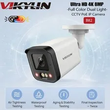 Vikylin 4K 8MP Security IP PoE Camera Smart Dual Light Full Color Night Vision