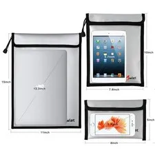 FunOwlet Fireproof Waterproof Document Bag – 3 Pack Fire and Water Resistant ...