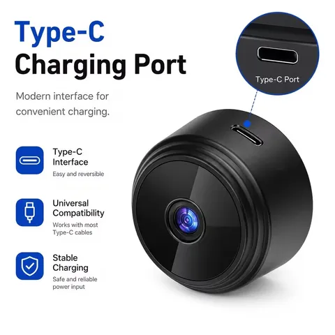 A9 Wireless WiFi Mini Camera 480P Indoor Security Cam Rechargeable Magnetic