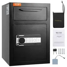 VEVOR 2.5 Cub Depository Safe, Deposit Safe with Drop 14" x x 20", black