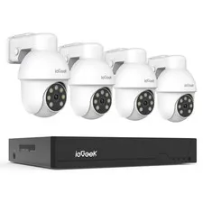5MP PoE Security Camera System, Wired Outdoor Cameras for Security Night Vision