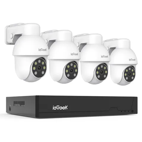 5MP PoE Security Camera System, Wired Outdoor Cameras for Security Night Vision