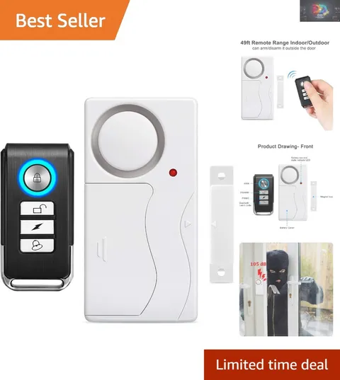 SecureHome Wireless Door & Window Alarm with Remote Control