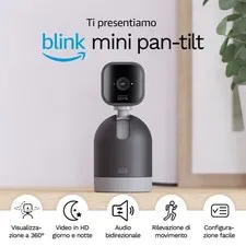 Blink Mini Pan-Tilt Camera Smart Security Camcorder, Indoor HD