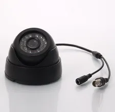 Black Dome CCTV Wired BNC Security Camera Night Vision, Indoor/Outdoor, 1 Cam