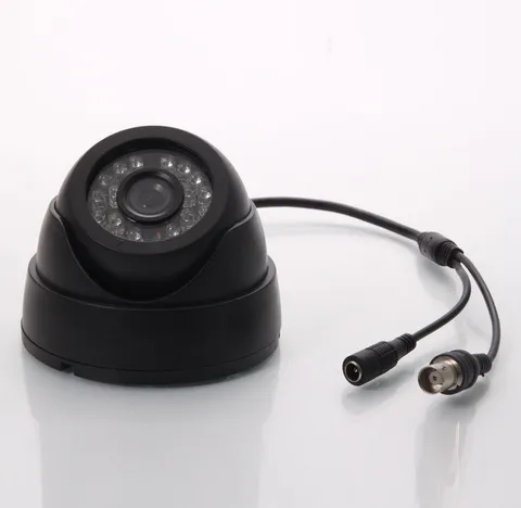 Black Dome CCTV Wired BNC Security Camera Night Vision, Indoor/Outdoor, 1 Cam