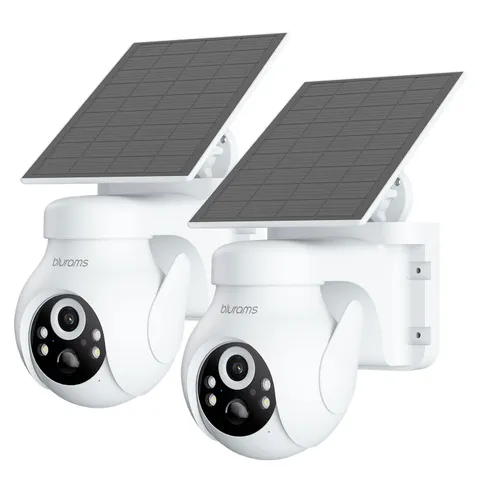 2K Solar Outdoor Camera Wireless, 360° PTZ Security Cameras Wireless Outdoor ...