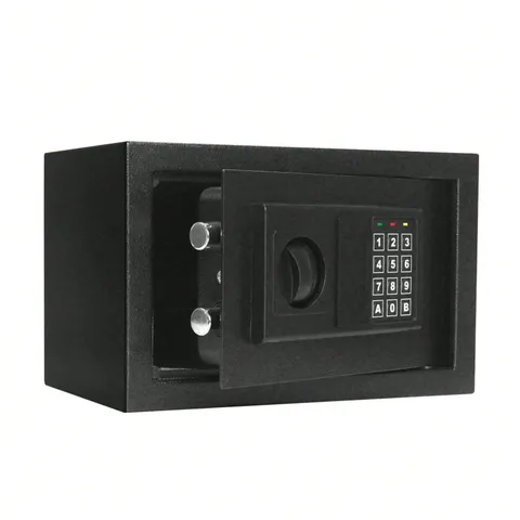 Digital Safe Box Steel Home Security Keypad Sensor Light Electronic Safe Black