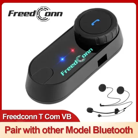 FreedConn Motorcycle Helmet Bluetooth Headset Intercom FM Radio 6 Riders