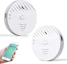 WiFi Window Alarm System, 2 Pack Glass Break Detection with Phone APP, 120dB Sma