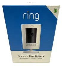 Ring Stick Up Cam Battery White HD Security Camera New in Box