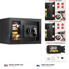 1.0 Cub Small Safes for Home Use Fire and Water Proof, Digital Security Fire ...