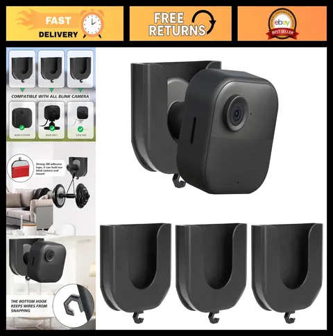 3 Pack No Drill Adhesive Camera Mounts for Blink Indoor/Outdoor - Compatible wit
