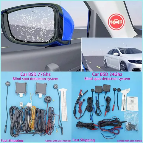 Car BSD 77Ghz 24GHz Millimeter Wave Radar Blind Spot Detection System Change Lan