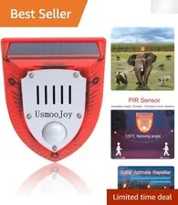 Compact Solar Security Strobe with Infrared Detector & Loud Siren for Outdoors