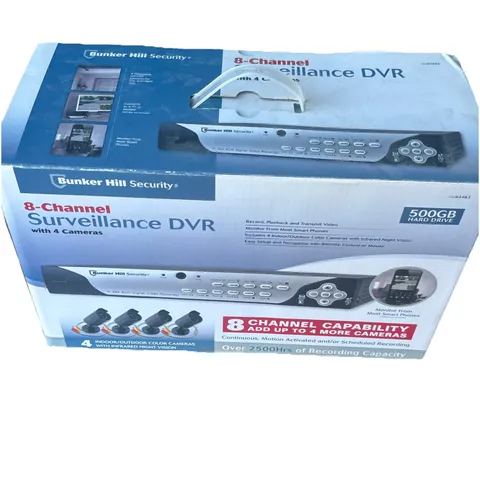 Bunker Hill 62463 Security System 500GB HD DVR 4 Cameras 8 Channel