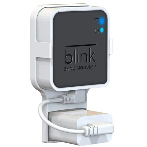 Outlet Wall Mount for Blink Sync Module 2, Bracket with Short Cable, 1 Pack