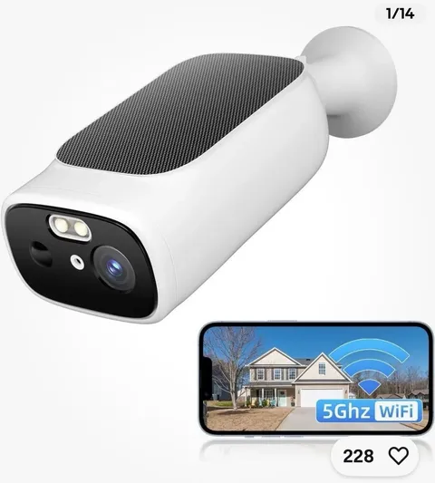 CAMOON 2K Wire-Free Solar Security Camera Outdoor WiFi w/32GB SD Card