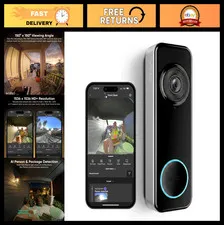 High-Definition Battery Video Doorbell Camera, 1536p, Color Night Vision, Smart