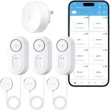 Upgraded Smart Water Leak Detector 1s with 4.92 ft Sensor Cable, WiFi Water Sens