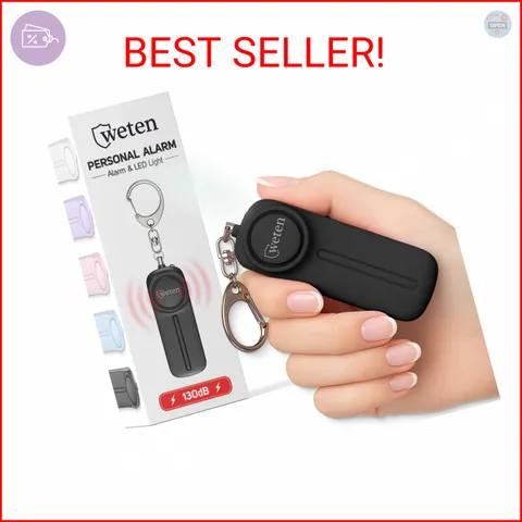 Personal Alarm Keychain for Women Self Defense - Loud Safety Whistle Alert Devic