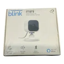 Blink Mini Indoor Plug-In Smart Security Camera 1080p HD New Sealed