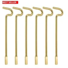 Compact 6 Pack of Gold Emergency Keys - Perfect for Bedroom & Bathroom Locks