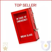 JULEASEL Funny Gift Emergency Box w/Hammer, Break in Case of Emergency Box, Pers