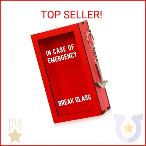 JULEASEL Funny Gift Emergency Box w/Hammer, Break in Case of Emergency Box, Pers