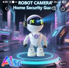  Wireless Indoor Motion Detection Robot Camera 2k 5G/2.4Ghz WiFi Home Camera
