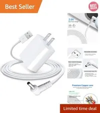 13.2ft Wall Charger Adapter for Ring Stick Up Cam & Pan Tilt Cameras - White