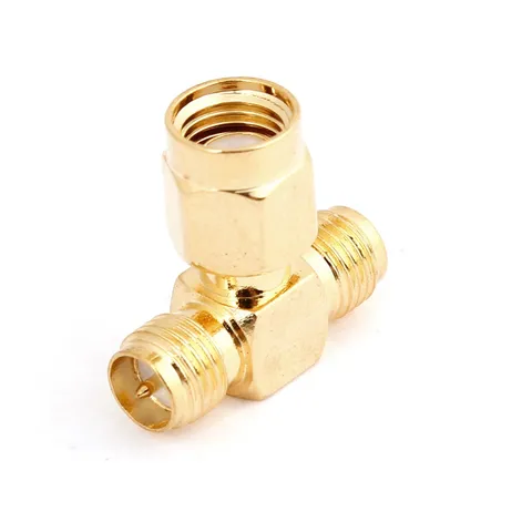RP-SMA Male to Double RP-SMA Female Coaxial Cable Adapter for Router NIC