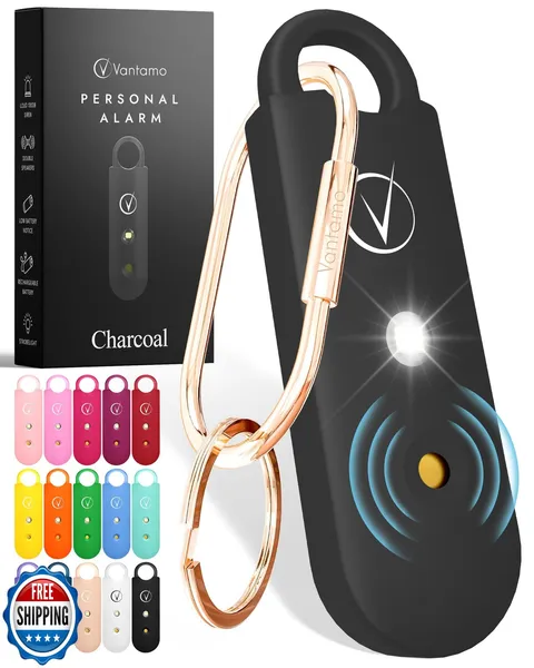 Vantamo Personal Alarm for Self Defense with Low Battery Notice, 