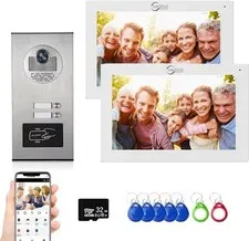 7 Inch Monitor Wired Video Doorbell Door Phone Kits,IR Camera Monitor, Tuya APP