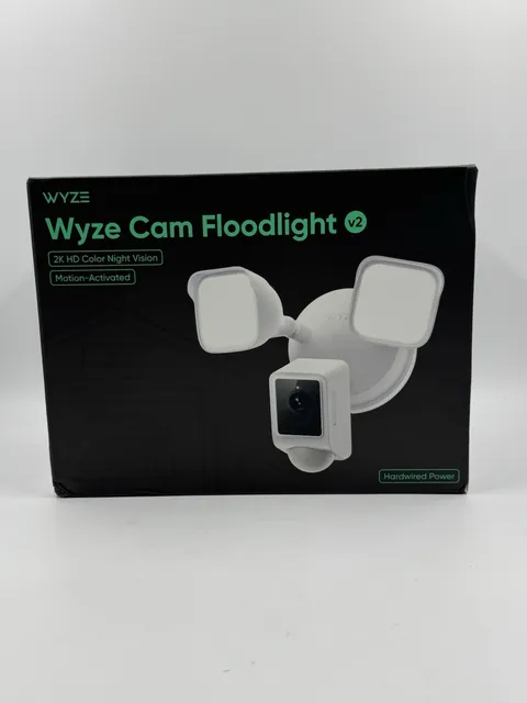 Wyze - Wired Outdoor Wi-Fi, 2800 Lumen Floodlight Home 2k Security Camera v2 ...