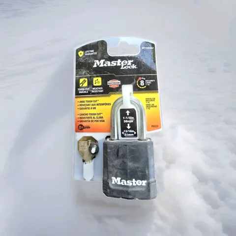Master Lock M115XKADLF Black Steel Keyed Padlock Weather Resistant 2 Keys