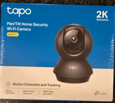 Tapo C211 2K Indoor Pan/Tilt Wired Security Camera Night Vision 2-Way Audio