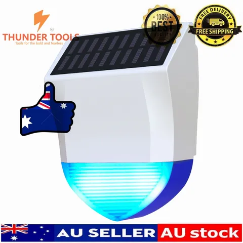 Thunder Tools Solar Powered Wifi Outdoor Alarm BT 5.0 Smart Alarm IPX5