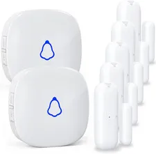Door Chime,  Wireless Door Open Contact Sensor Alarm with 500 FT Range, 58 Chime