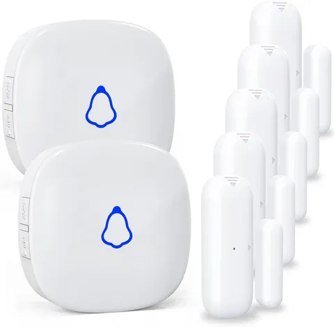 Door Chime,  Wireless Door Open Contact Sensor Alarm with 500 FT Range, 58 Chime