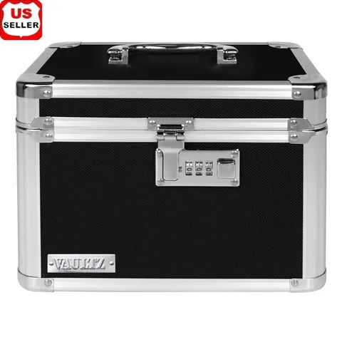 Durable Lockable Storage Box Valuables Medicine Important Documents Travel Use