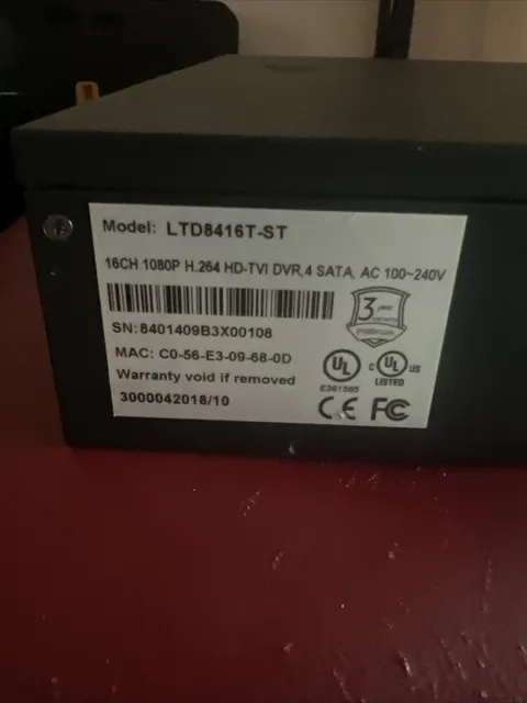 LTS LTD8416T-ST 16 Channel 1.5U HD-TVI Digital Video Recorder
