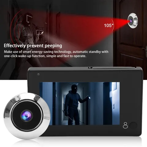 ♡ Smart Video Doorbell 4.3in TFT Color Screen 105° Wide Angle Anti‑Peep