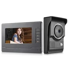 Video Intercom System, Wired 7 Inches Monitor Video doorphone Doorbell System...