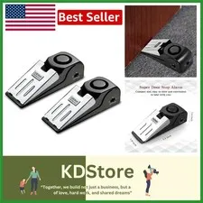 Dual Function Door Stop Alarm with 120DB Siren - Pack of 2 for Home & Travel